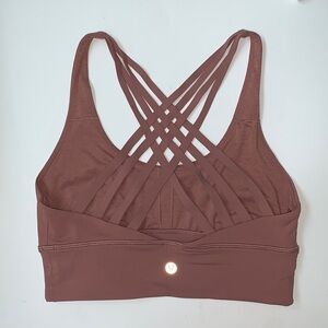 LULULEMON FREE TO BE MOVED SPORTS BRA - SIZE 6 - RED DUST